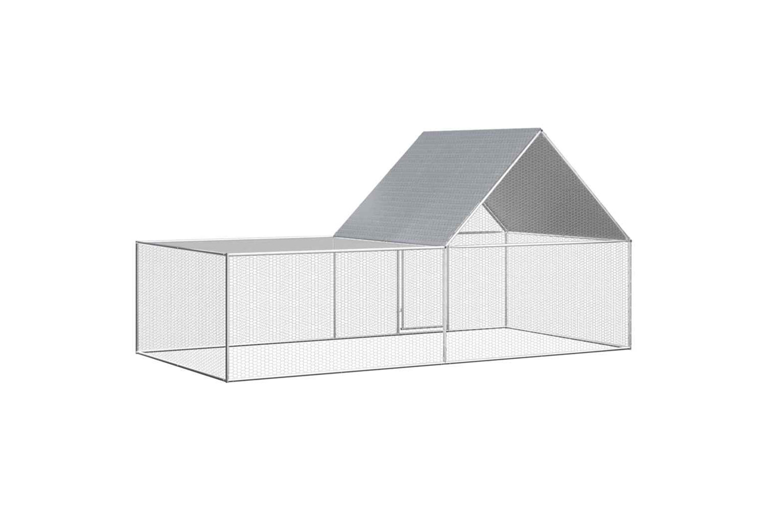 Vidaxl Chicken Coop 4x2x2 M Galvanised Steel-5