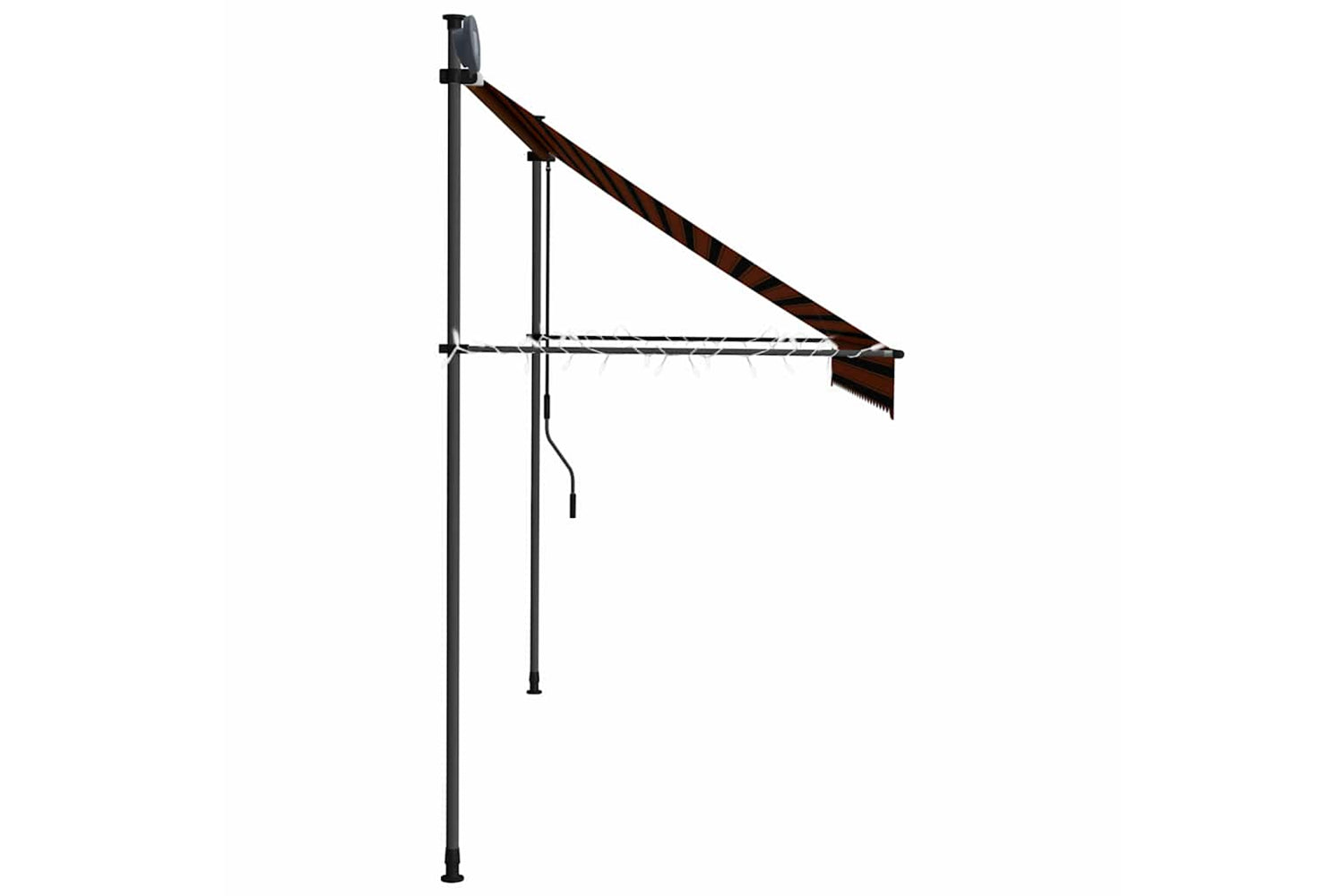 vidaXL 145879 Manual Retractable Awning With Led 250cm Orange And Brown-5