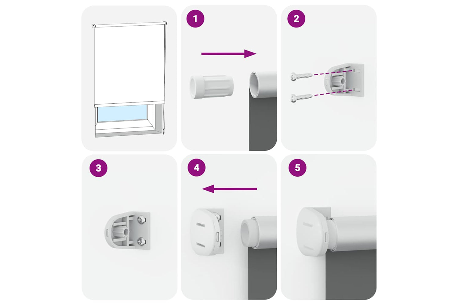 Vidaxl Roller Blind Blackout 60 X 120 Cm Grey-5