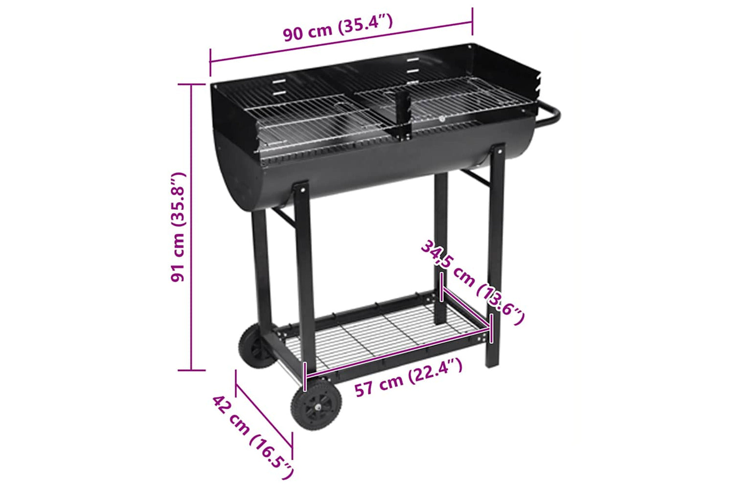 Vidaxl Charcoal Barbecue Dakota-5