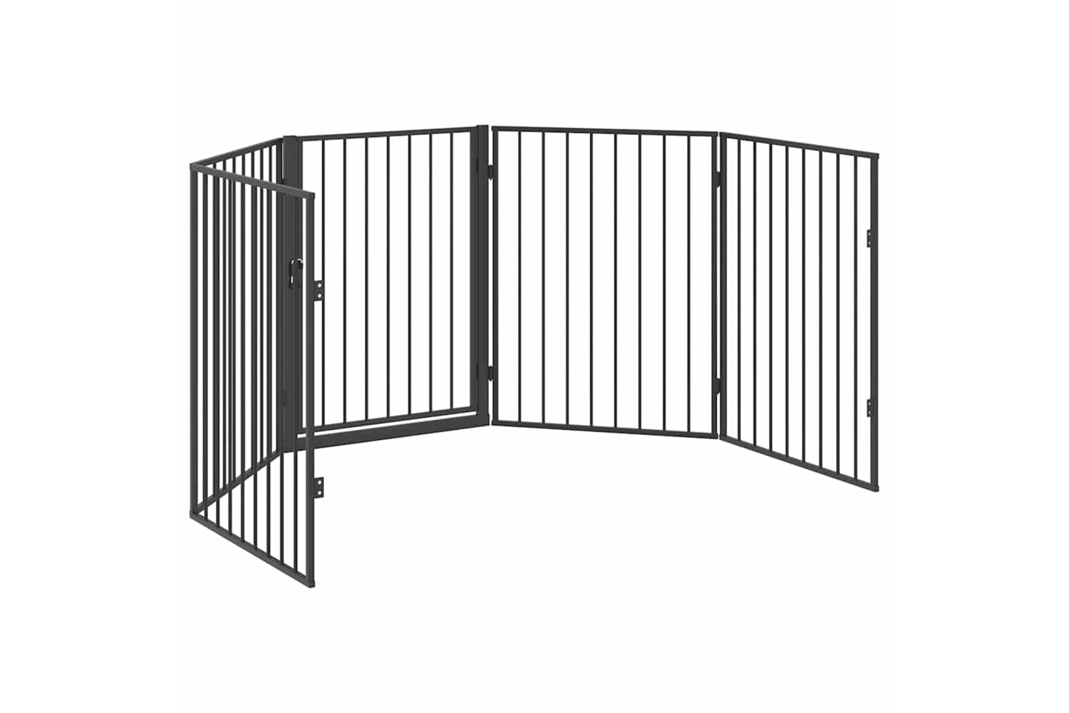 Vidaxl 242684 Pet Fireplace Fence Steel Black-4