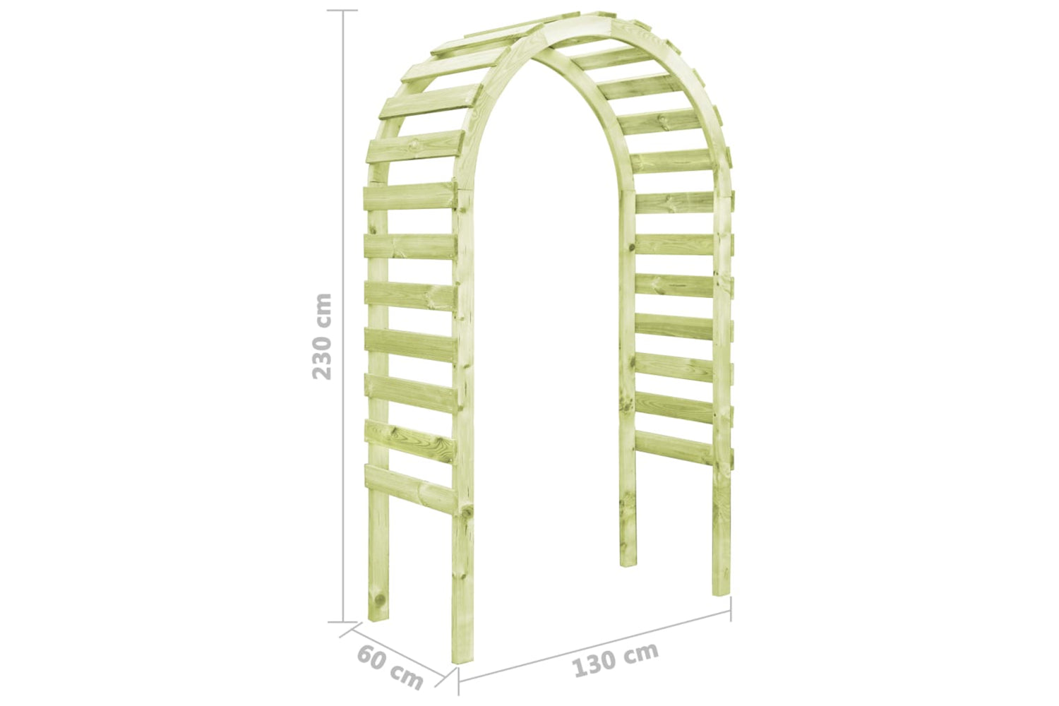 vidaXL 49040 Garden Pergola 130x60x230cm Impregnated Pinewood-5