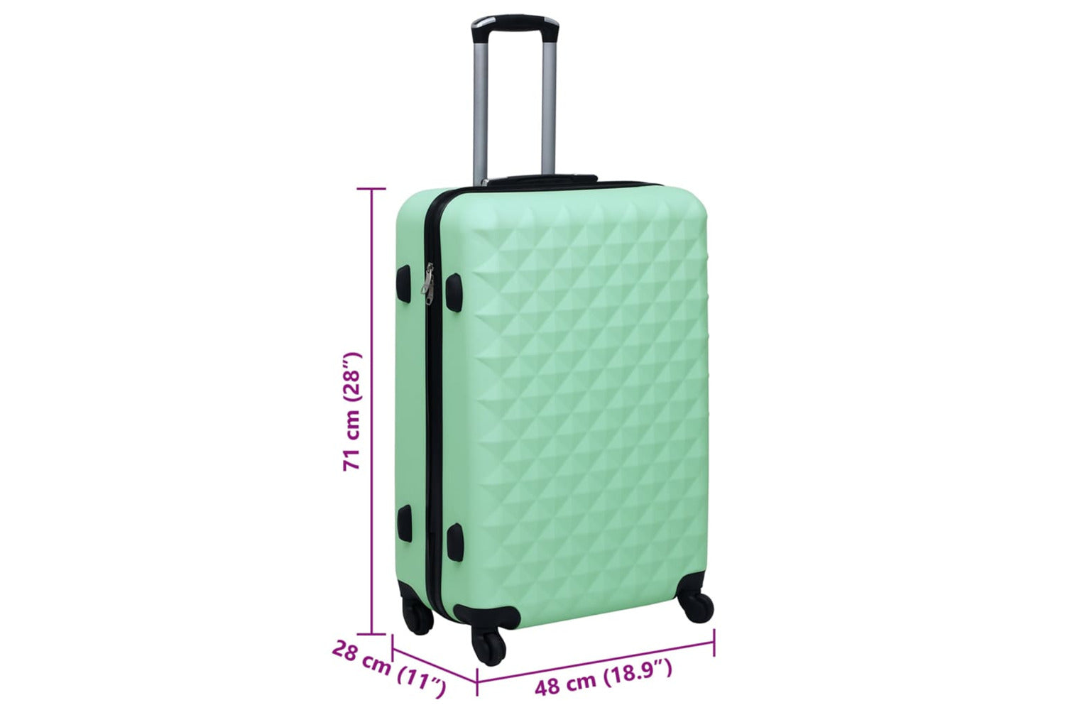 Vidaxl 92425 Hardcase Trolley Mint Abs-6