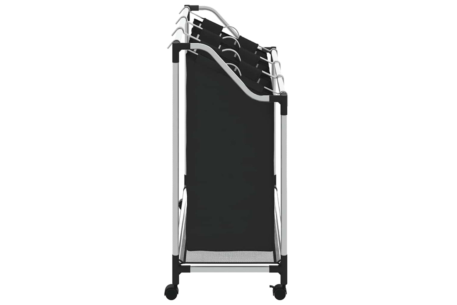 Vidaxl 282426 Laundry Sorter With 3 Bags Black Steel-5