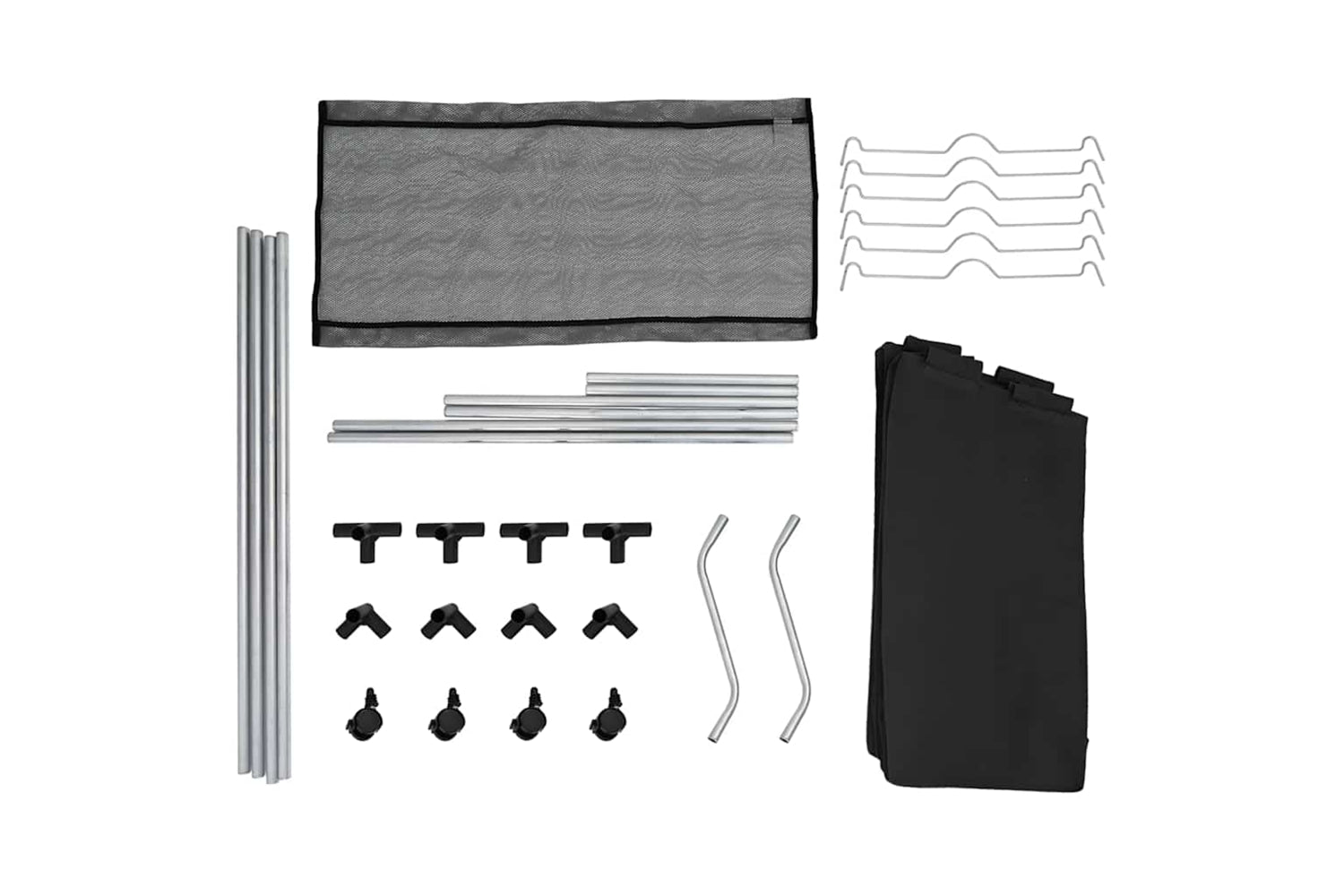 Vidaxl 282426 Laundry Sorter With 3 Bags Black Steel-7