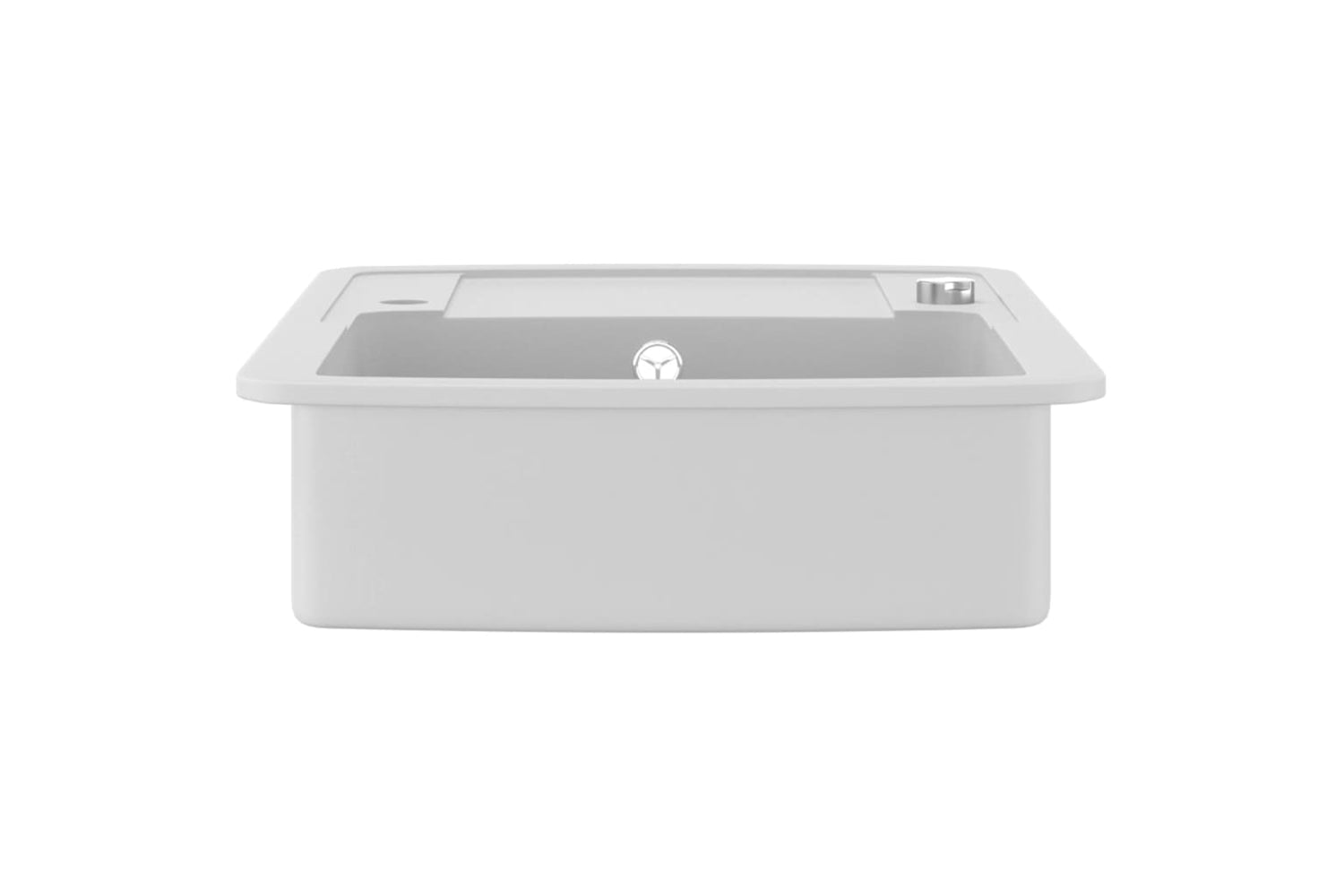 Vidaxl Granite Kitchen Sink Single Basin White-4