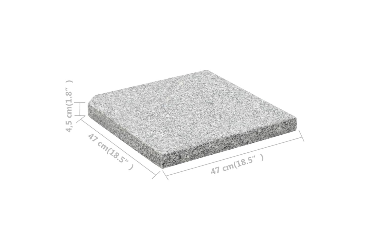 Vidaxl 276268 Umbrella Weight Plates 4 Pcs Grey Granite Square 100 Kg-7