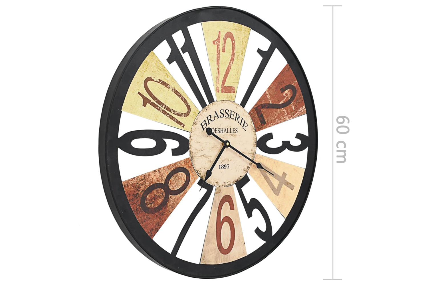 Vidaxl 283863 Metal Wall Clock 60 cm | Multicolour-5
