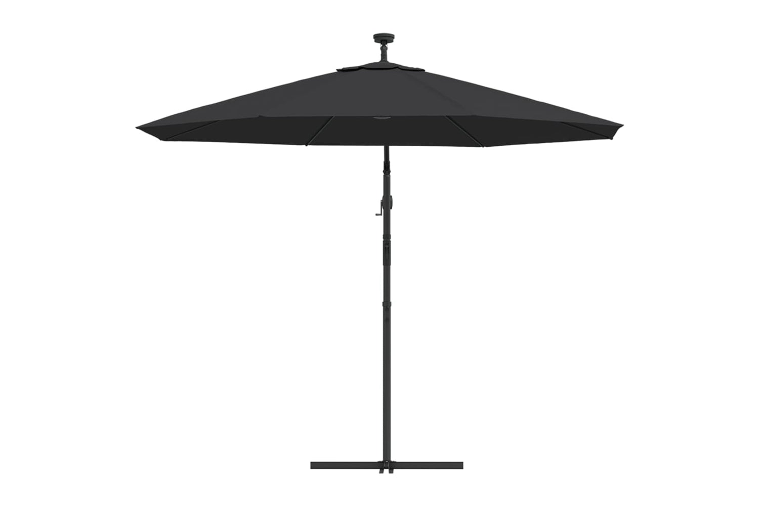 Vidaxl 47136 Cantilever Umbrella With Led Lights And Steel Pole 300 Cm Black-6