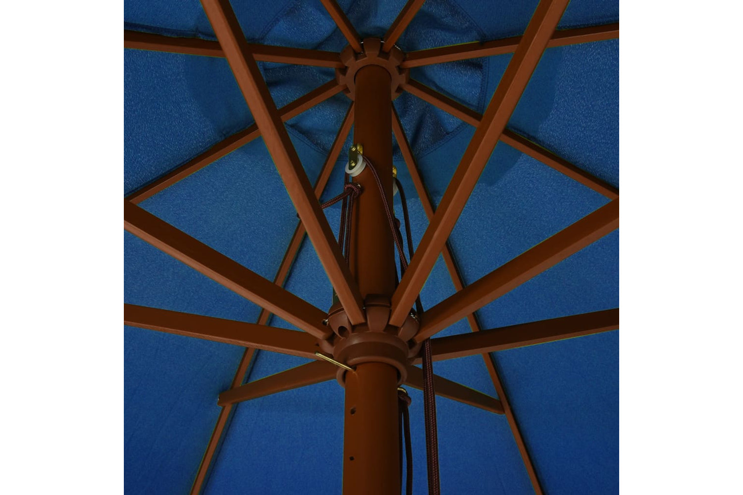 vidaXL 47219 Outdoor Parasol With Wooden Pole 330cm Azure-4