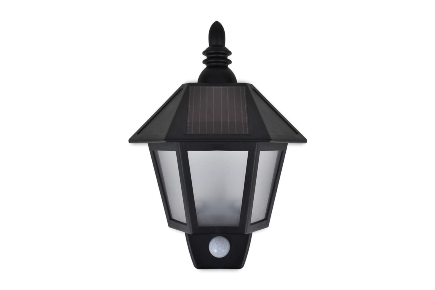 Vidaxl 277124 Solar Wall Lamps 2 Pcs With Motion Sensor Black-4