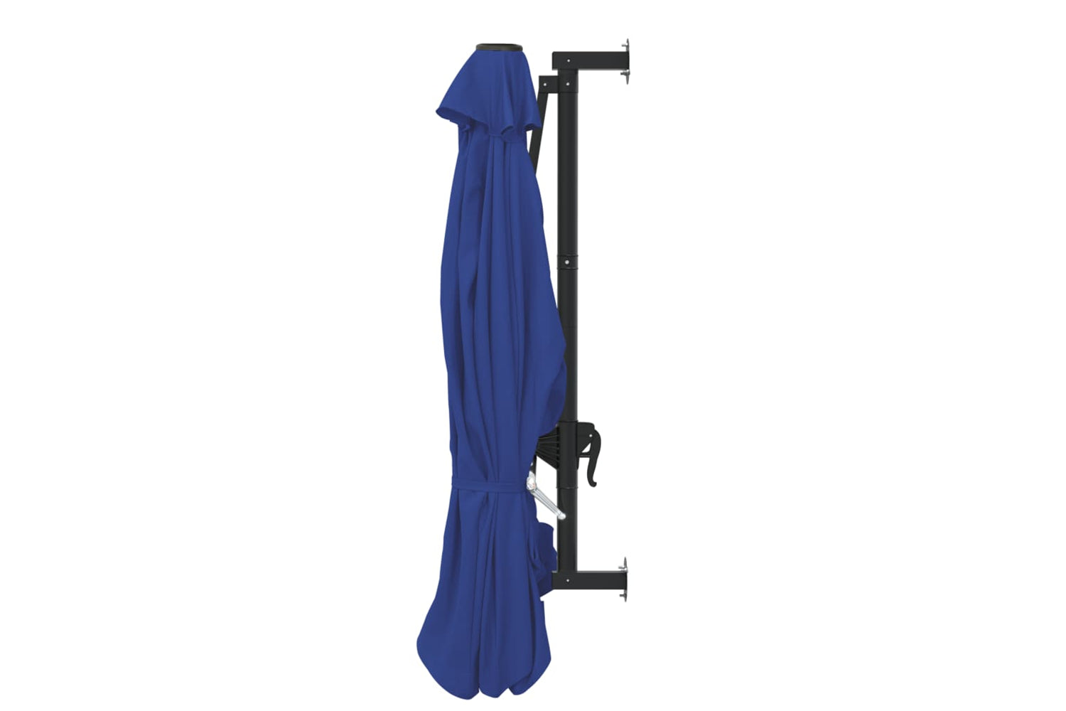 vidaXL Wall-mounted Parasol With Metal Pole 300cm Blue-5