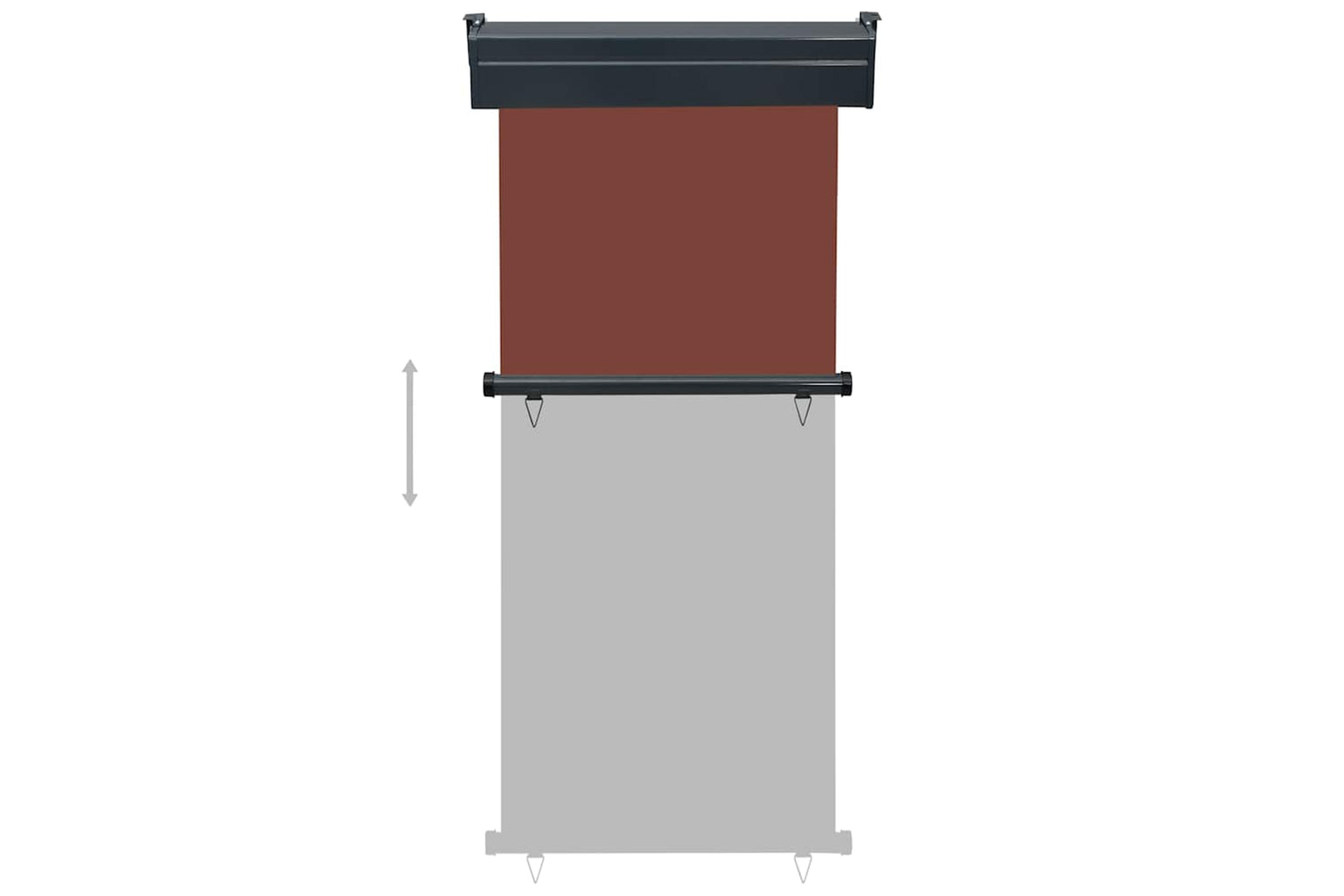 vidaXL Balcony Side Awning 85x250cm Brown-5