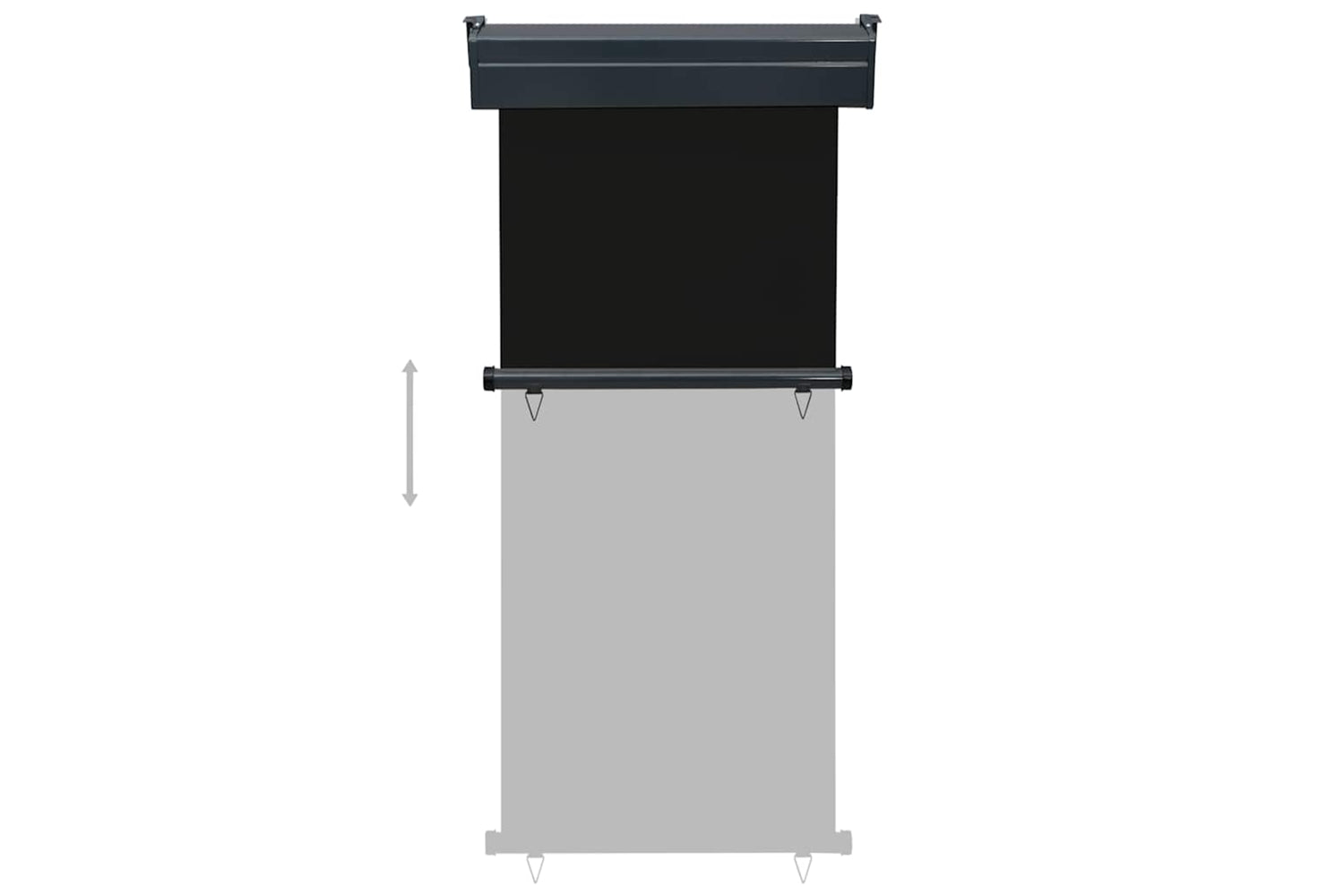 vidaXL Balcony Side Awning 85x250cm Black-5