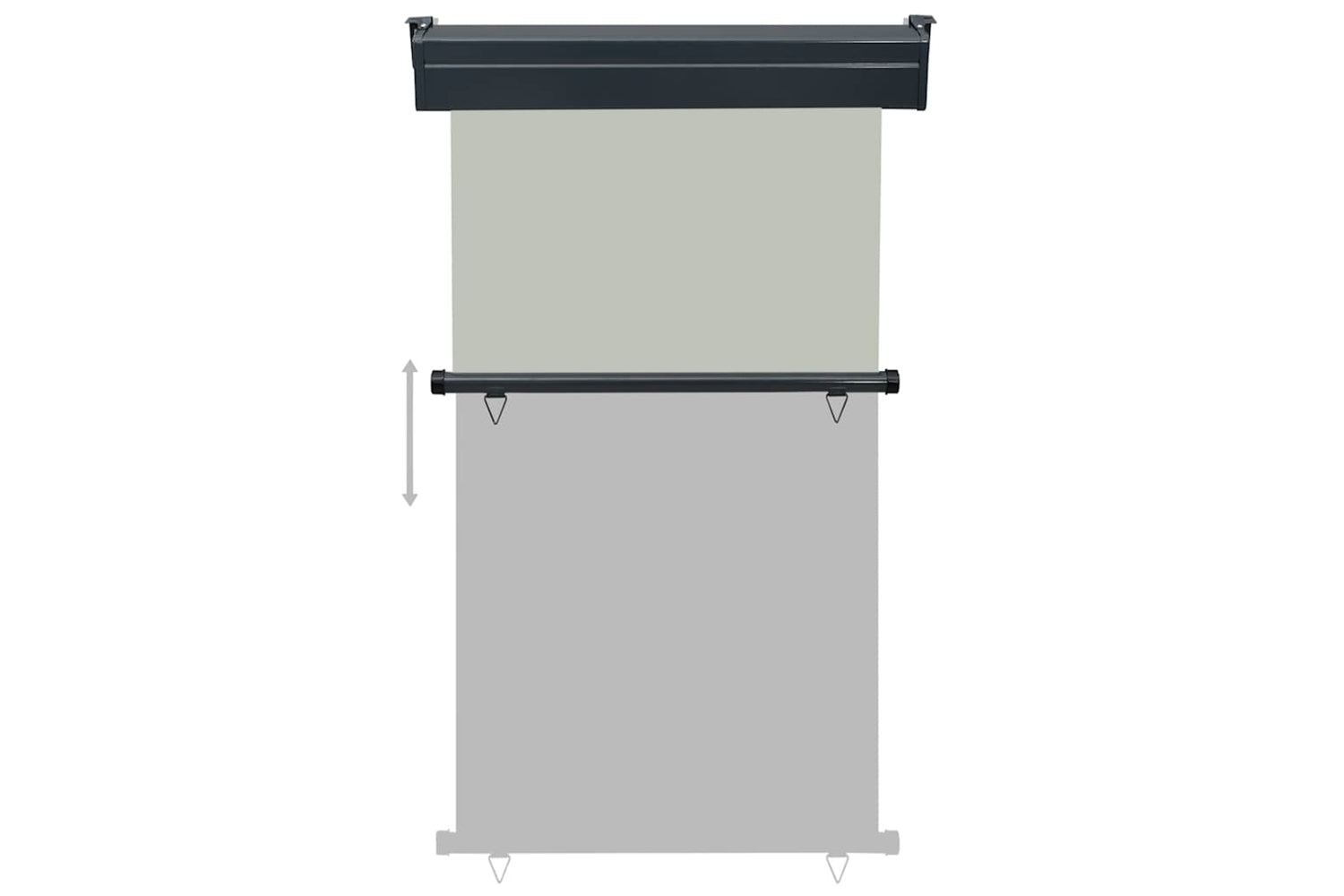 vidaXL Balcony Side Awning 105x250cm Grey-5