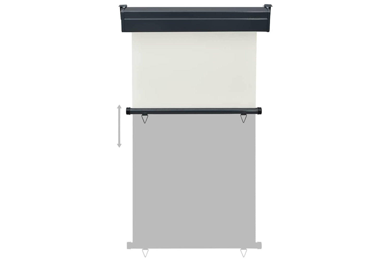 vidaXL Balcony Side Awning 105x250cm Cream-5