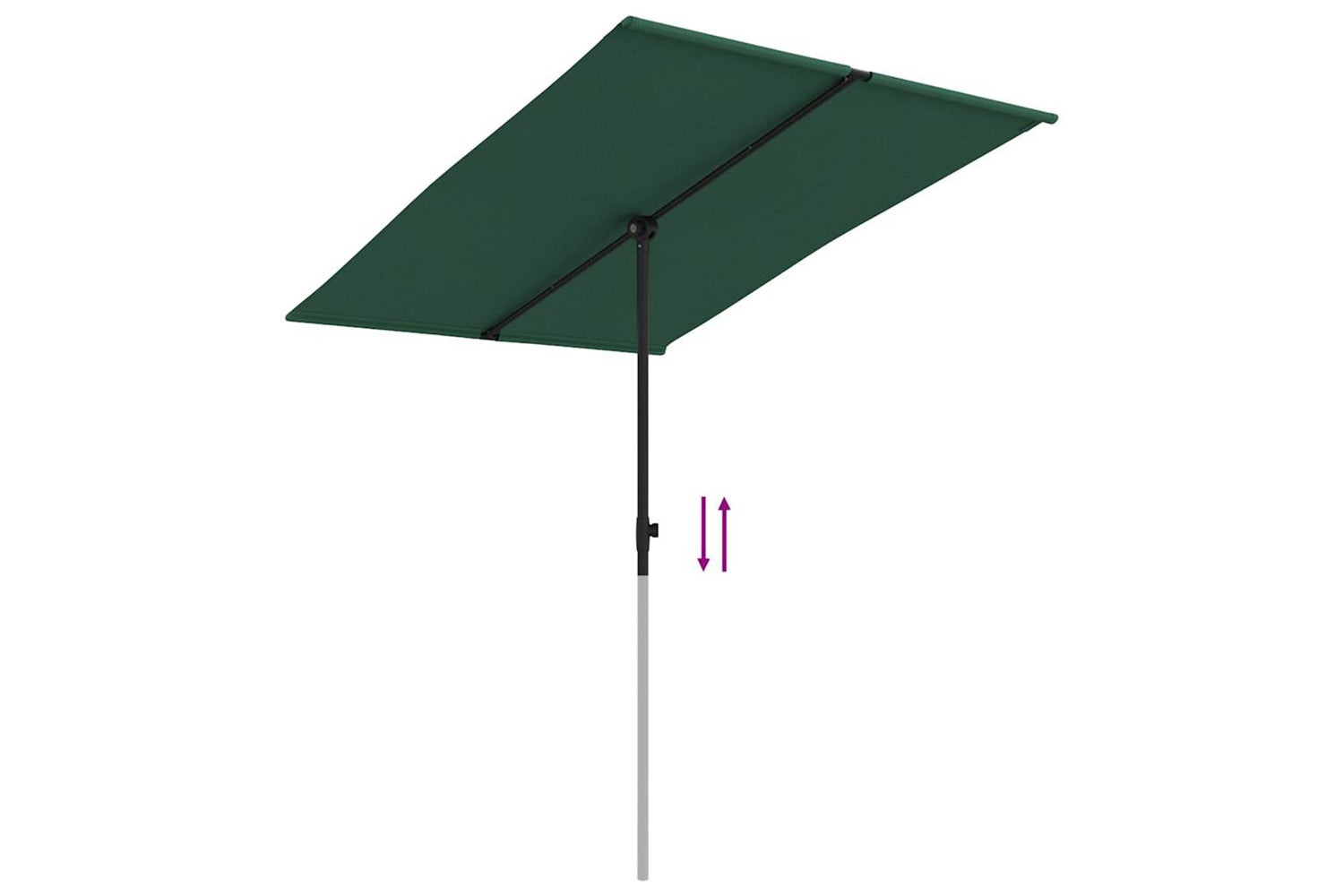 Vidaxl 47336 Outdoor Parasol With Aluminium Pole 2x1.5 M Green-6