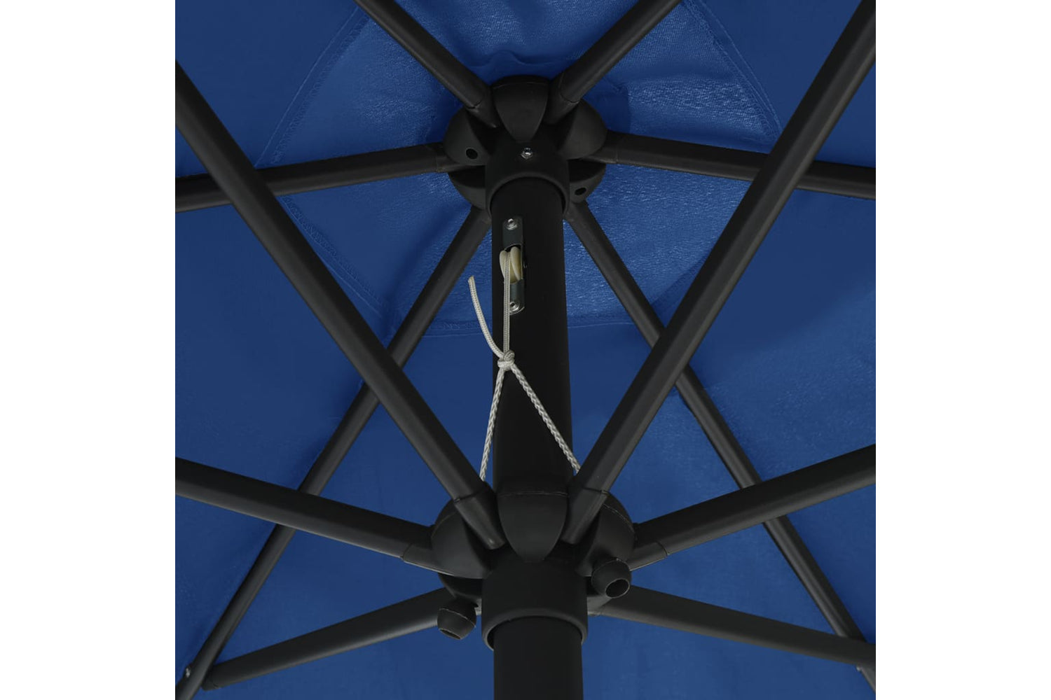 vidaXL 47351 Outdoor Parasol With Aluminium Pole 270x246cm Azure Blue-5