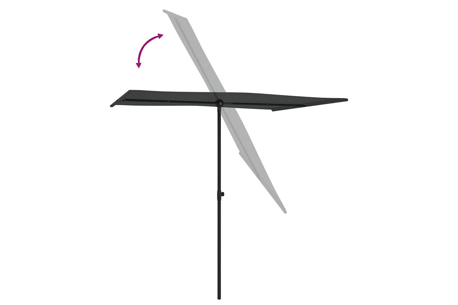 Vidaxl 47338 Outdoor Parasol With Aluminium Pole 2x1.5 M Anthracite-5