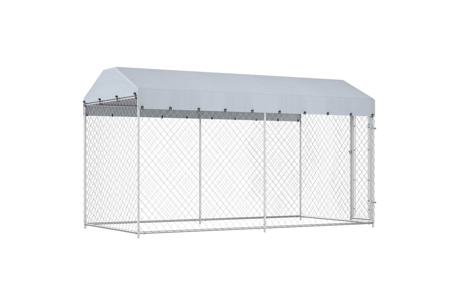 Vidaxl Outdoor Dog Kennel With Canopy Top 382x192x225 Cm-4