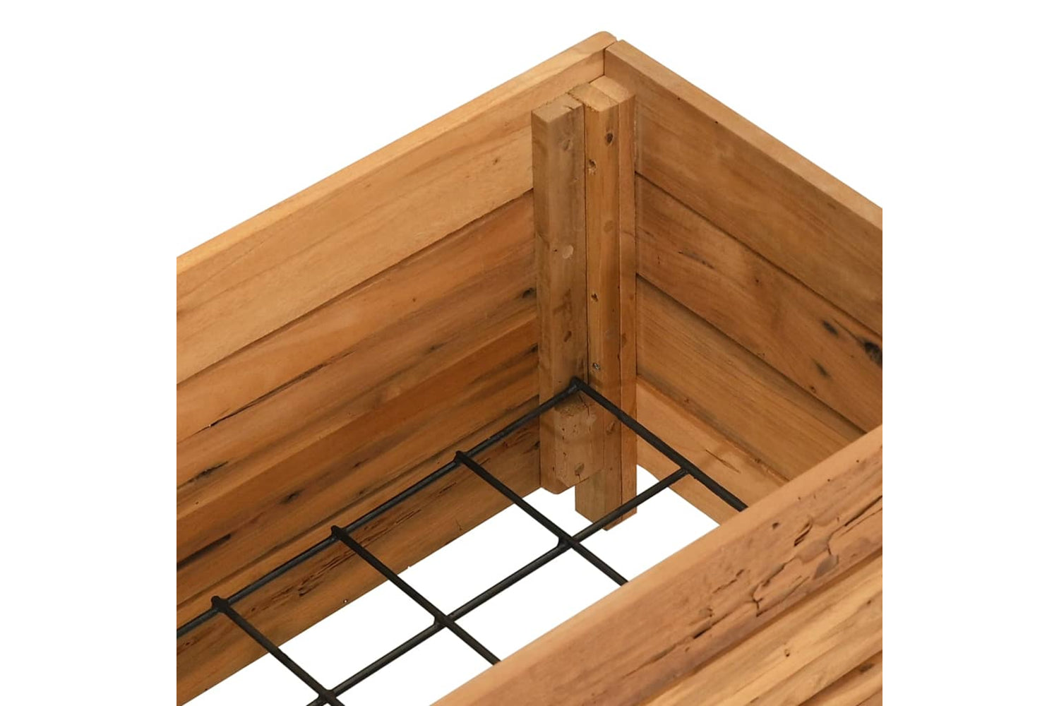 vidaXL Raised Bed 100x40x38cm Recycled Teak Wood And Steel-5