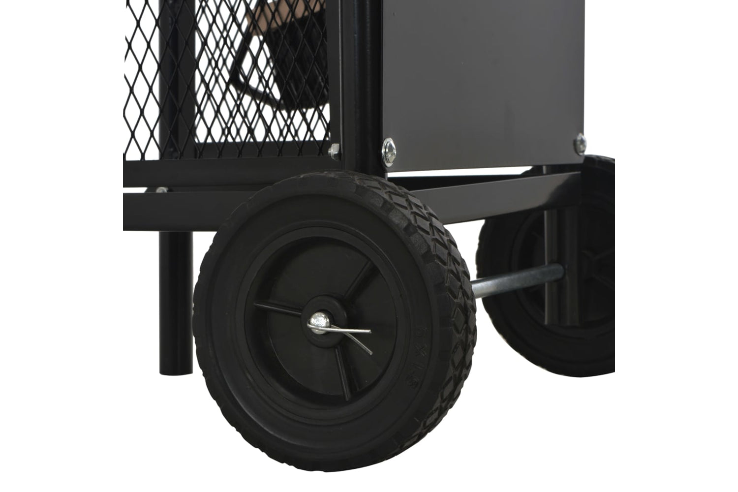vidaXL 284703 Firewood Cart Black 30x35x81cm Steel-5