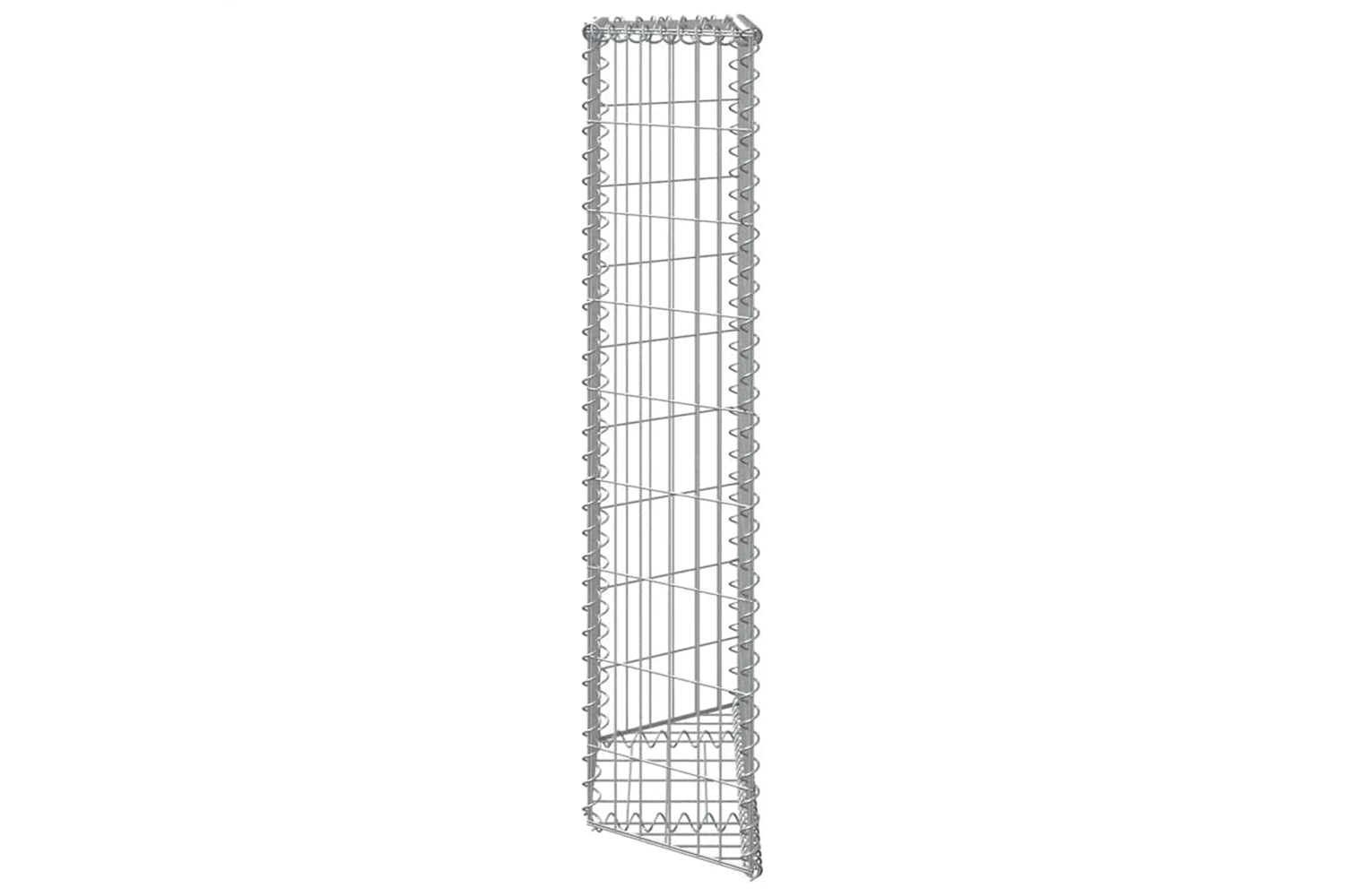 vidaXL 145652 Trapezium Gabion Raised Bed Galvanised Steel 80x20x100cm-6
