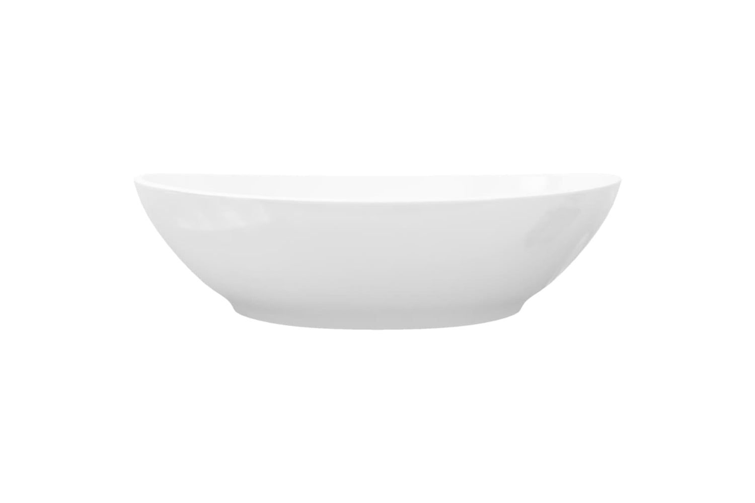 vidaXL 140674 Luxury Ceramic Basin Oval-shaped Sink White 40 X 33cm-4