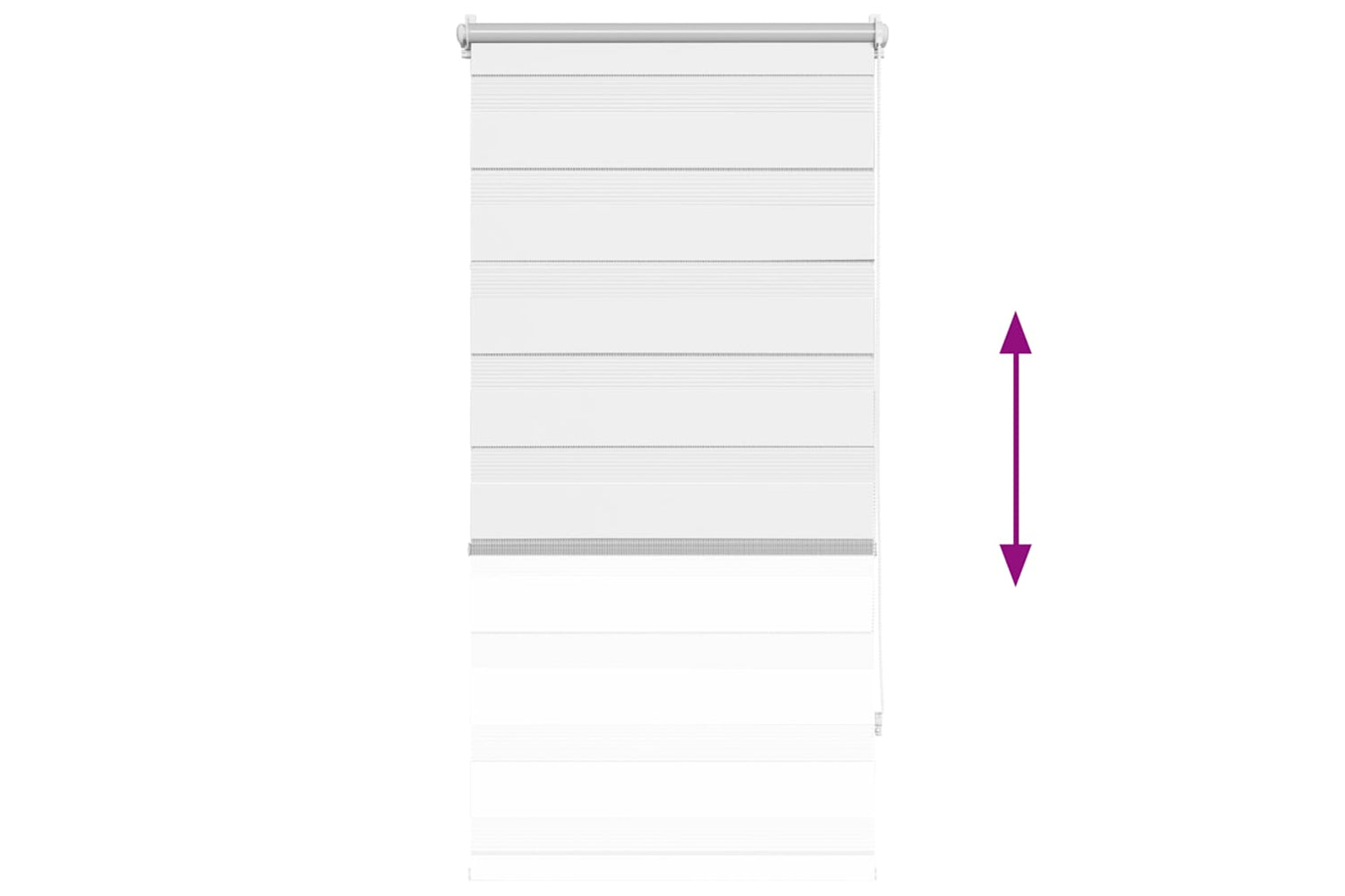 Vidaxl Zebra Blind 80 X 150 Cm White-4