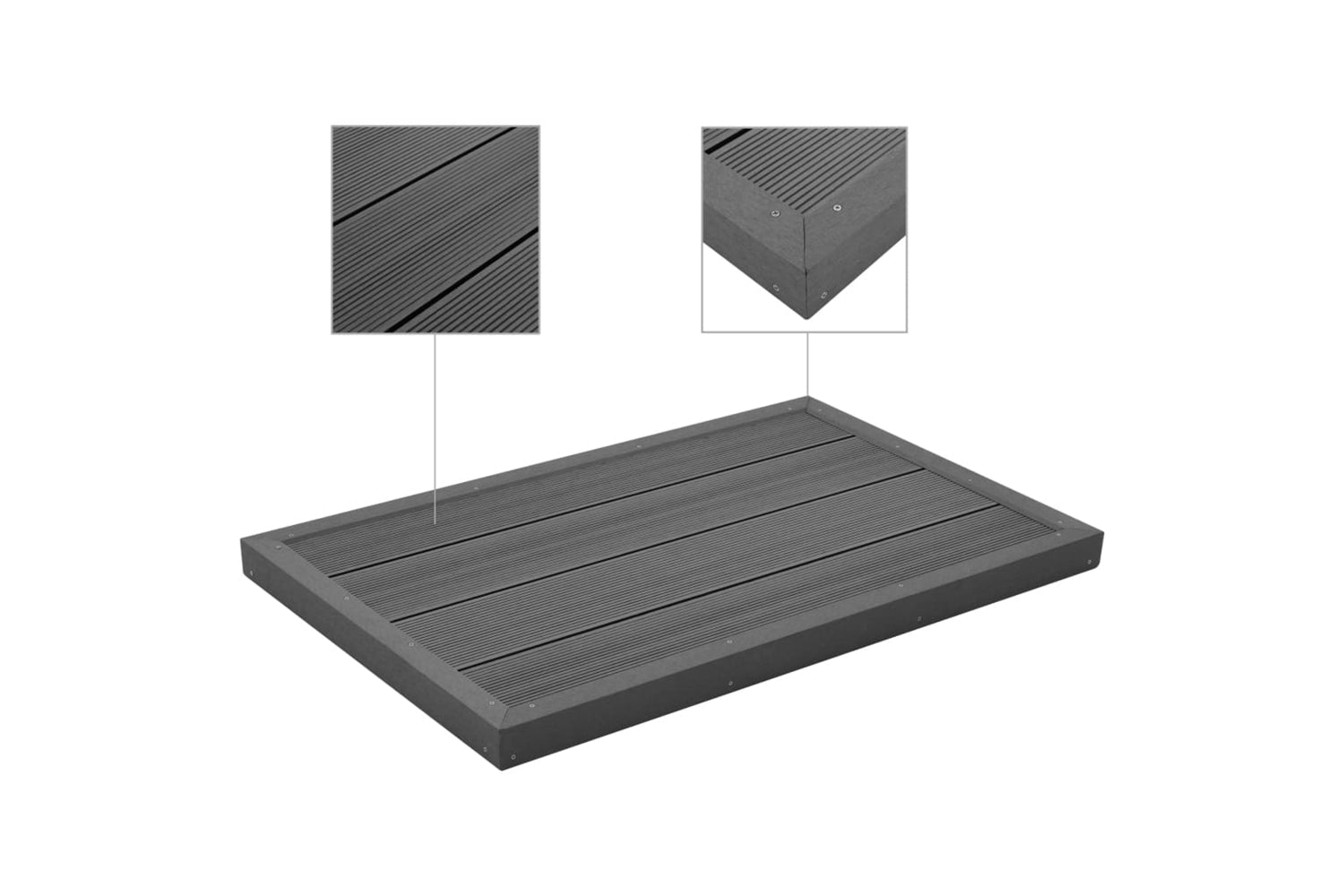 Vidaxl 45016 Floor Element For Solar Shower Pool Ladder Wpc-2