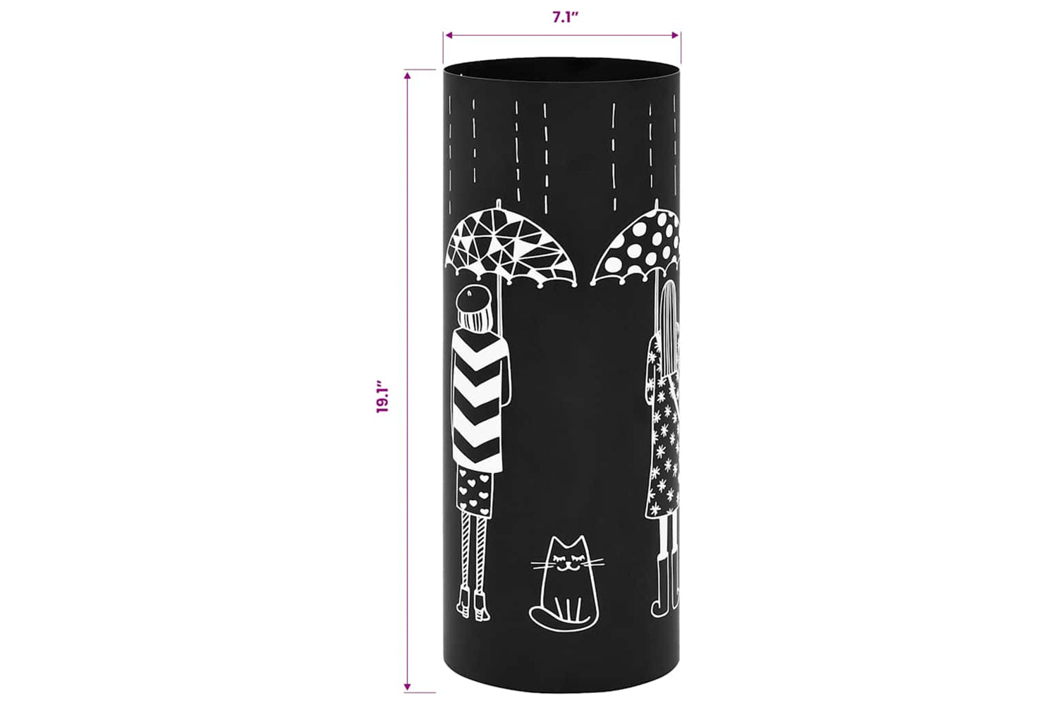 Vidaxl 246800 Umbrella Stand Women Steel Black-7
