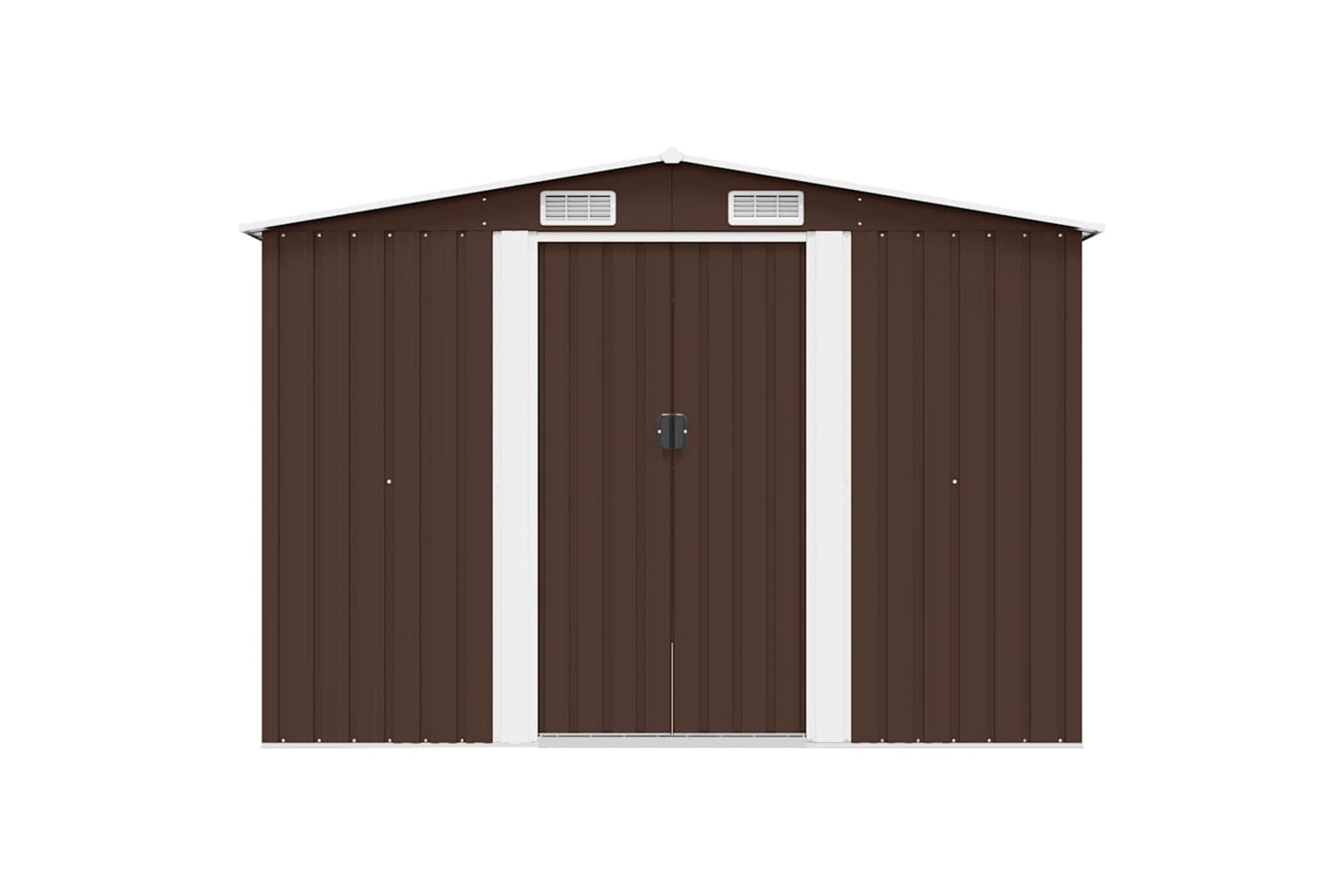vidaXL 143343 Garden Shed 257x298x178cm Metal Brown-4