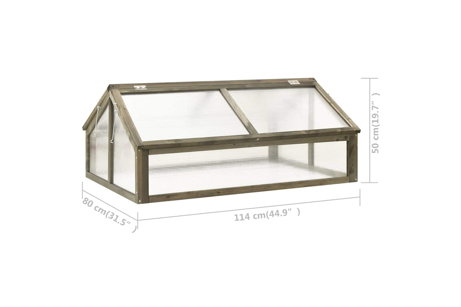 vidaXL 316416 Greenhouse Grey 114x80x50cm Firwood-7