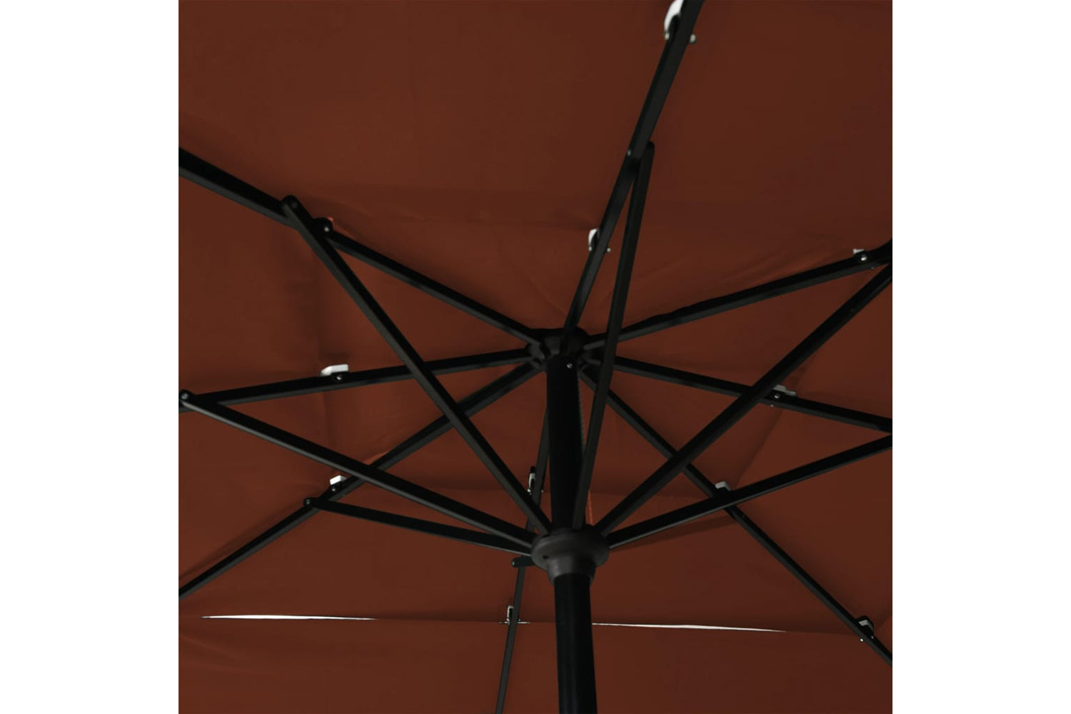 Vidaxl 313841 3-tier Parasol With Aluminium Pole Terracotta 2.5x2.5 M-5