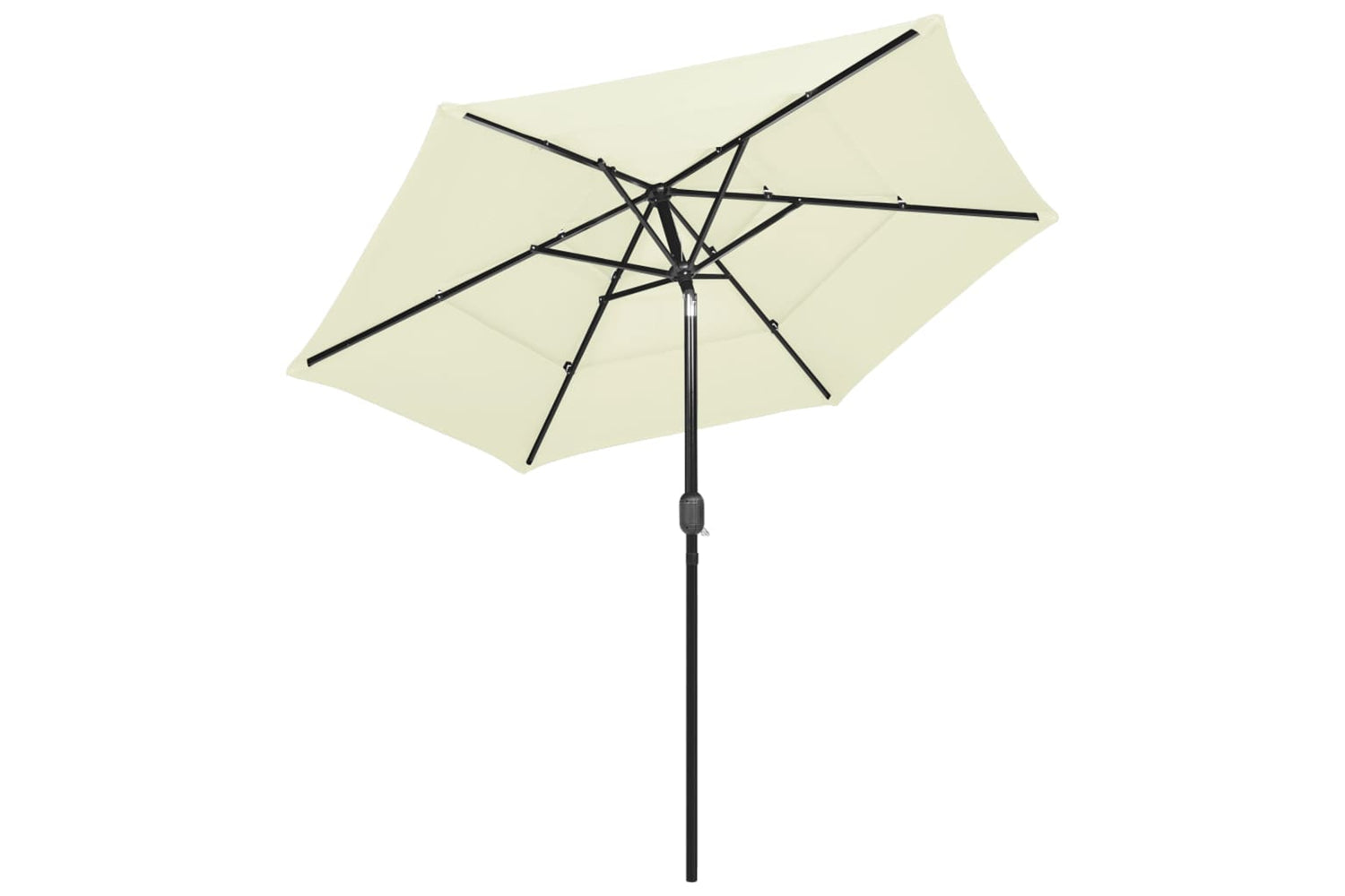 Vidaxl 313860 3-tier Parasol With Aluminium Pole Sand 2.5 M-3