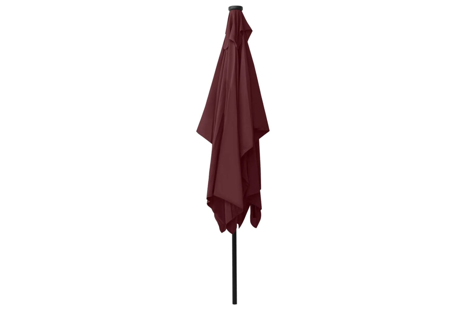 Vidaxl 313790 Parasol With Leds And Steel Pole Bordeaux Red 2x3 M-6