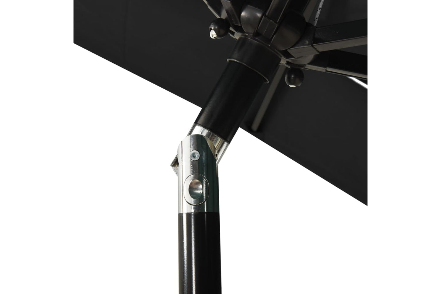 Vidaxl 313850 3-tier Parasol With Aluminium Pole Black 2x2 M-5