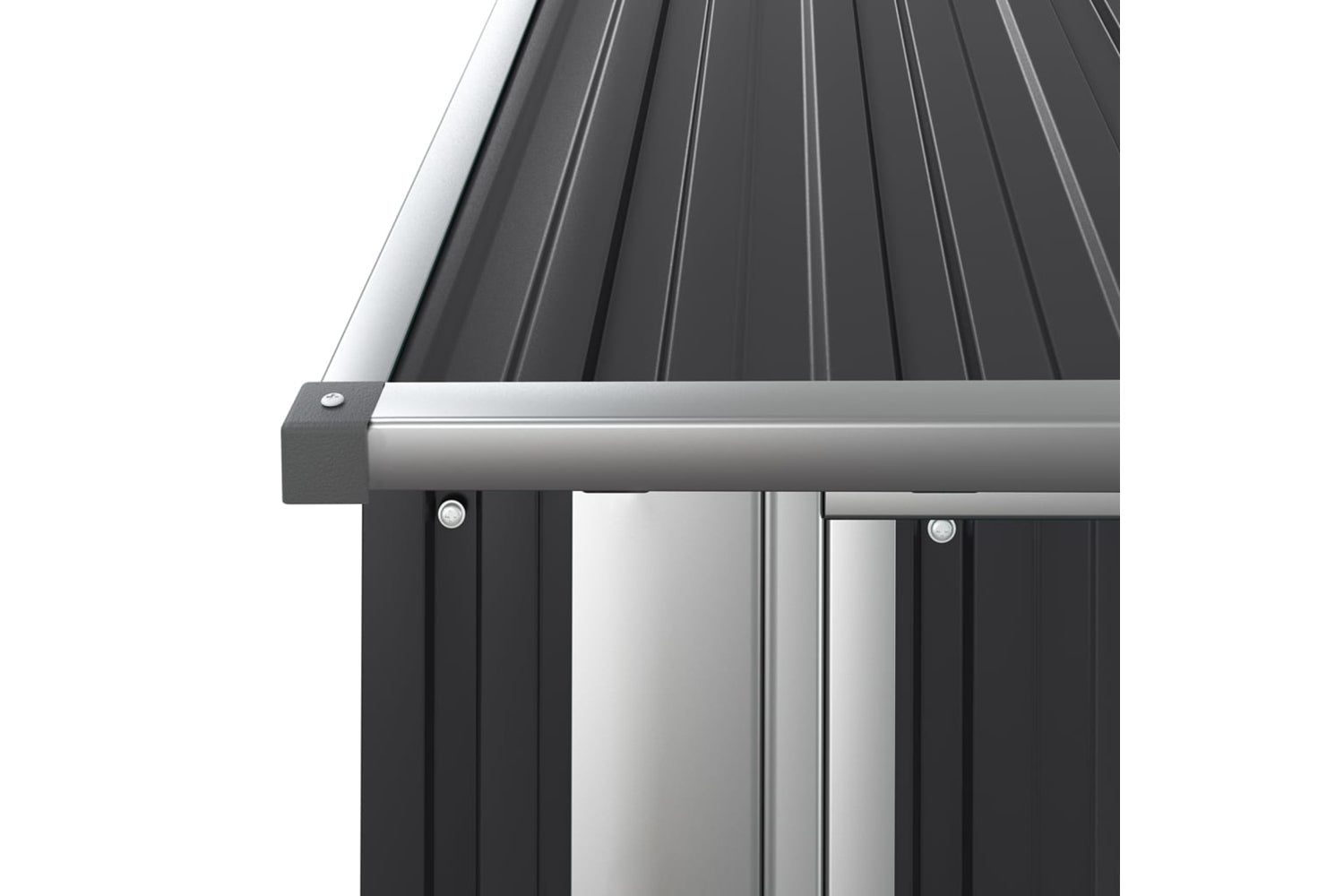 vidaXL 150905 Garden Shed Anthracite 180.5x97x209.5cm Galvanised Steel-4
