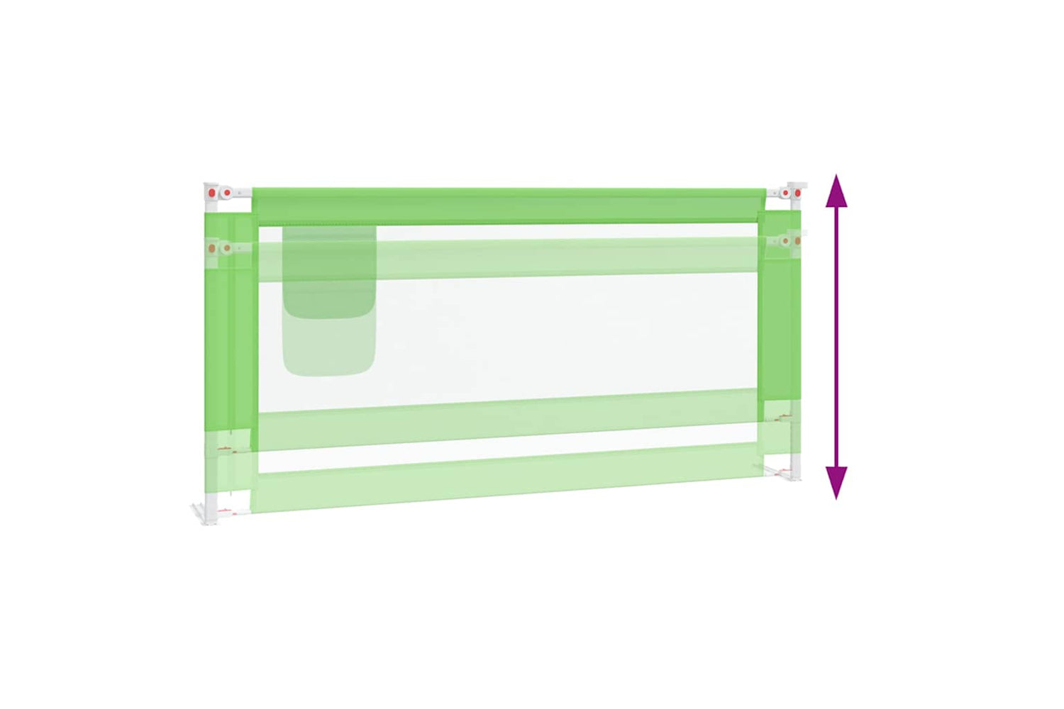 Vidaxl Toddler Safety Bed Rail Green 190x25 Cm Fabric-5