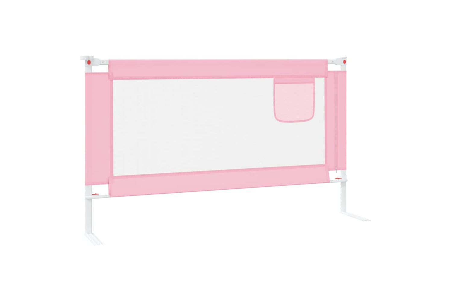 Vidaxl Toddler Safety Bed Rail Pink 140x25 Cm Fabric-4