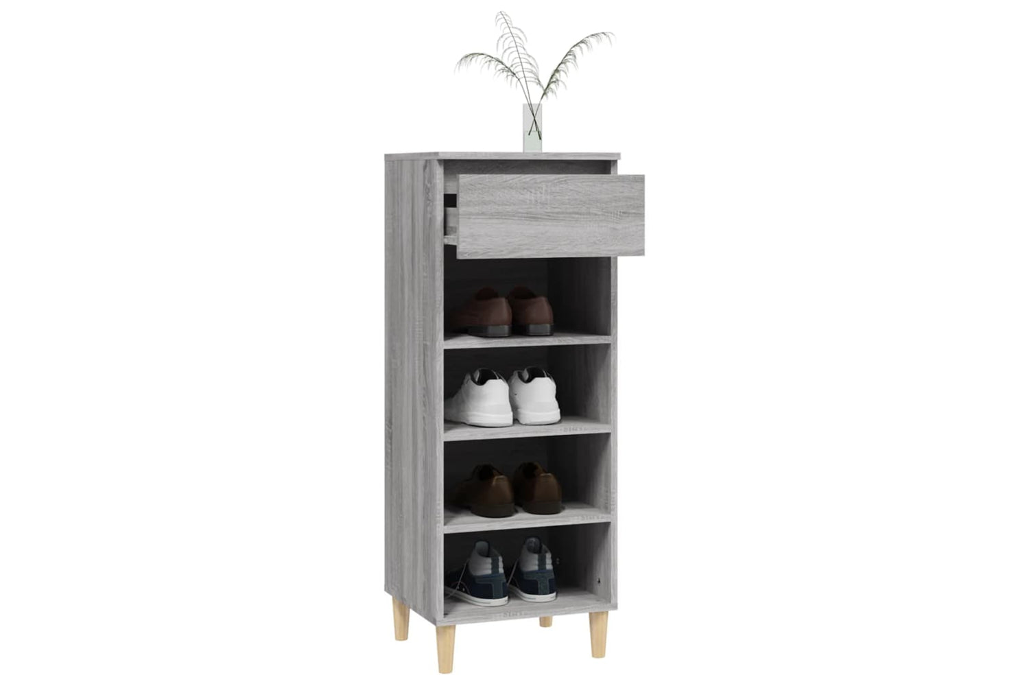 vidaXL 819778 Shoe Cabinet Grey Sonoma 40x36x105cm Engineered Wood-4