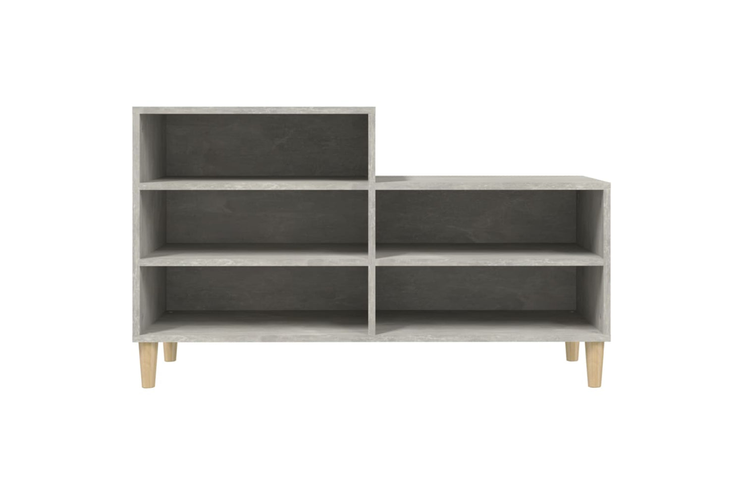 vidaXL 819728 Shoe Cabinet Concrete Grey 102x36x60cm Engineered Wood-4