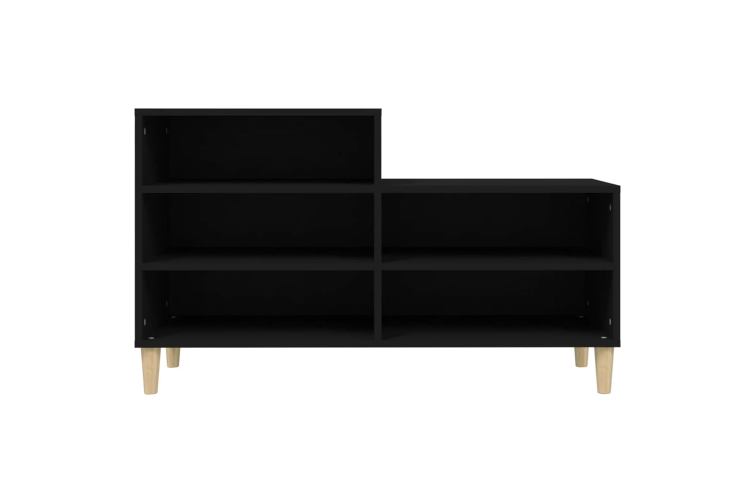 vidaXL 819725 Shoe Cabinet Black 102x36x60cm Engineered Wood-4
