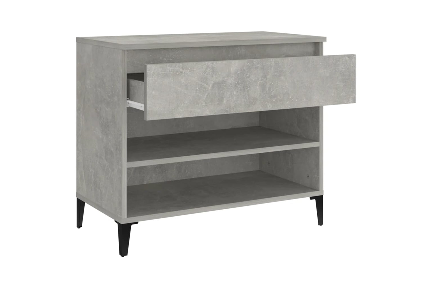 vidaXL 819768 Shoe Cabinet Concrete Grey 70x36x60cm Engineered Wood-5