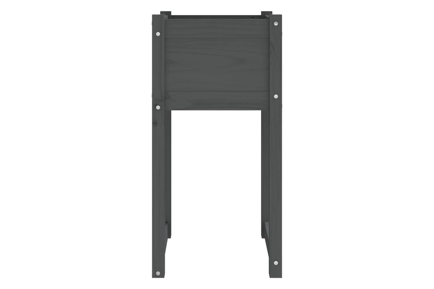 vidaXL 822127 Planters 2 Pcs Grey 40x40x81cm Solid Wood Pine-4