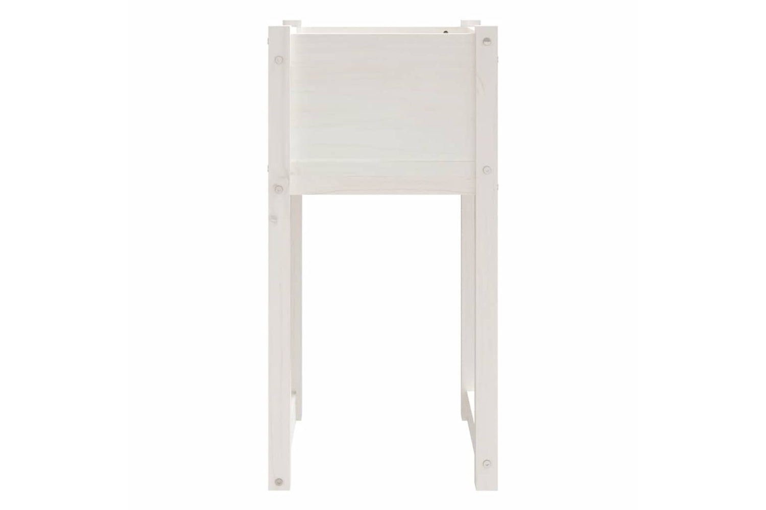 vidaXL 822125 Planters 2 Pcs White 40x40x81cm Solid Wood Pine-4