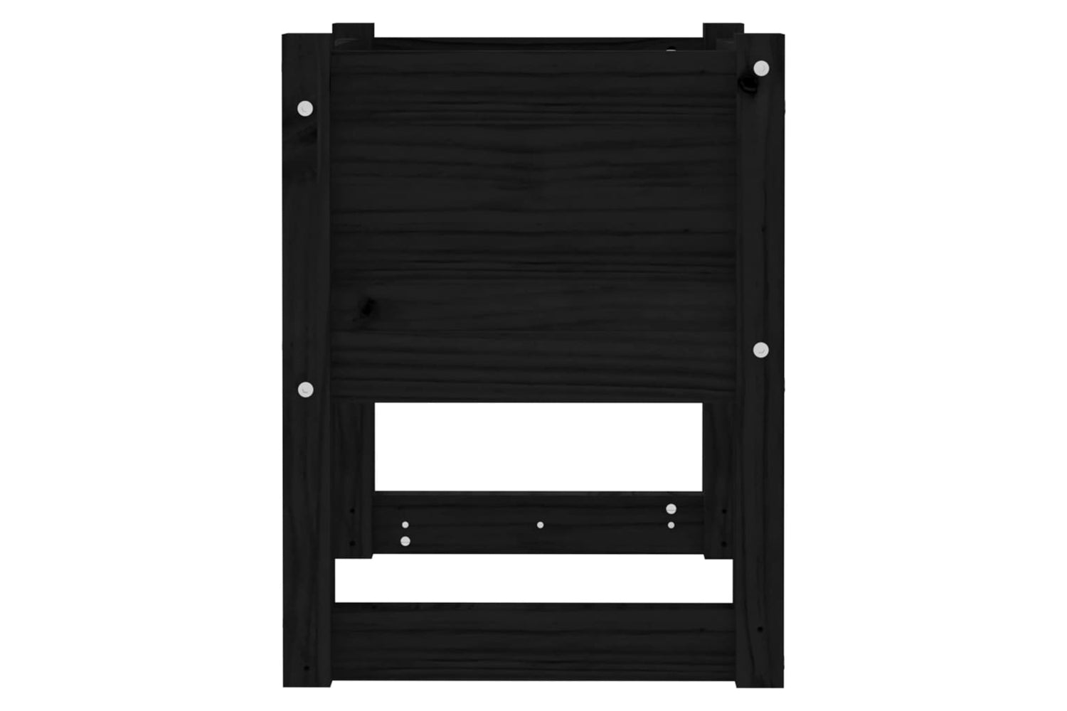 vidaXL 822116 Planters 2 Pcs Black 40x40x52.5cm Solid Wood Pine-5