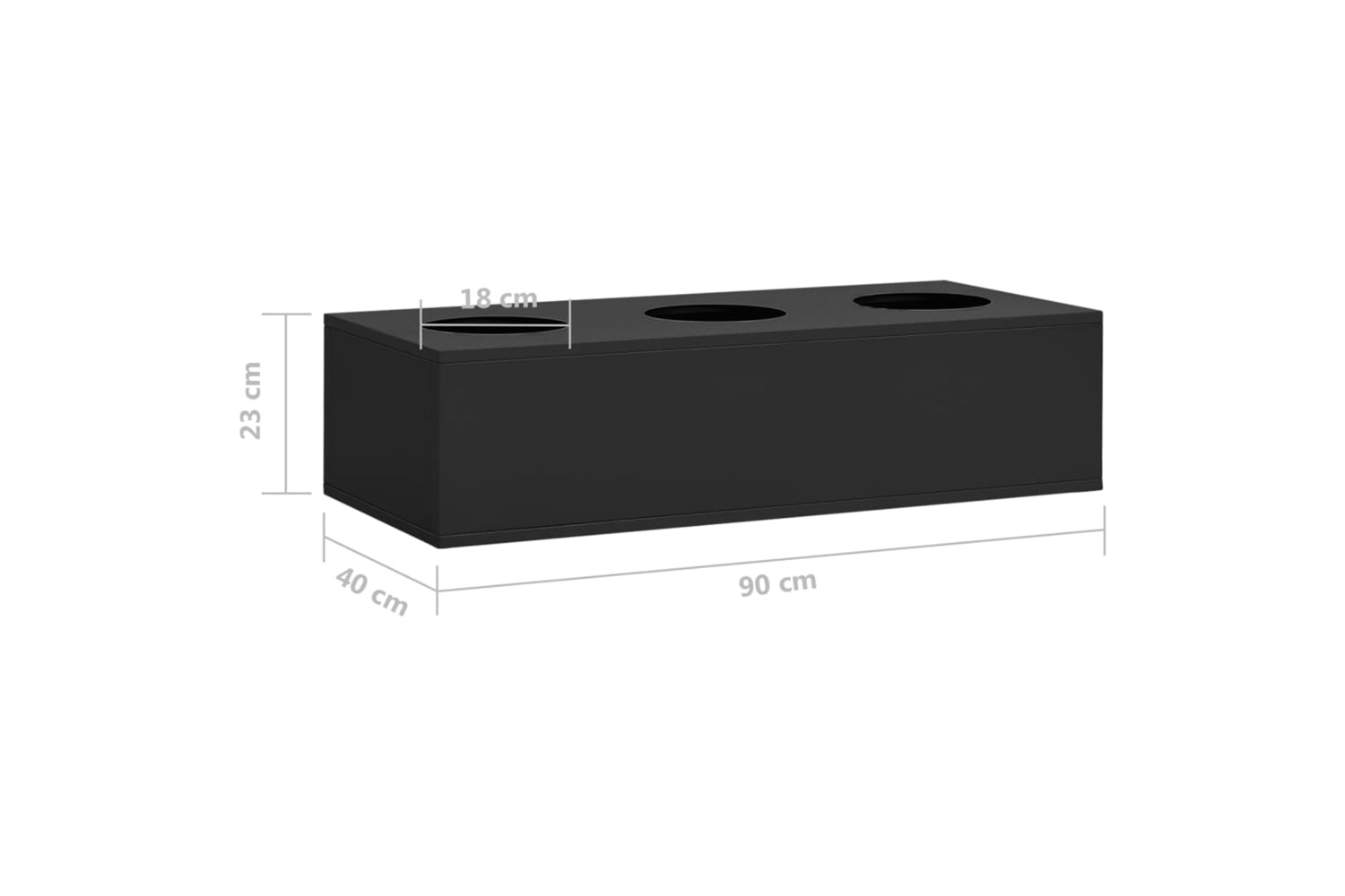vidaXL 336428 Office Flower Box Anthracite 90x40x23cm Steel-5