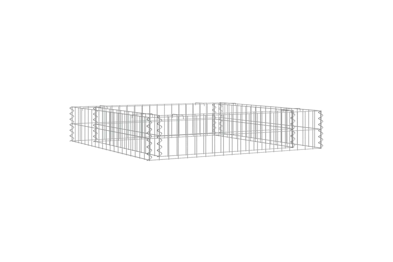 vidaXL 151311 Gabion Raised Bed Galvanised Steel 100x100x20cm-7