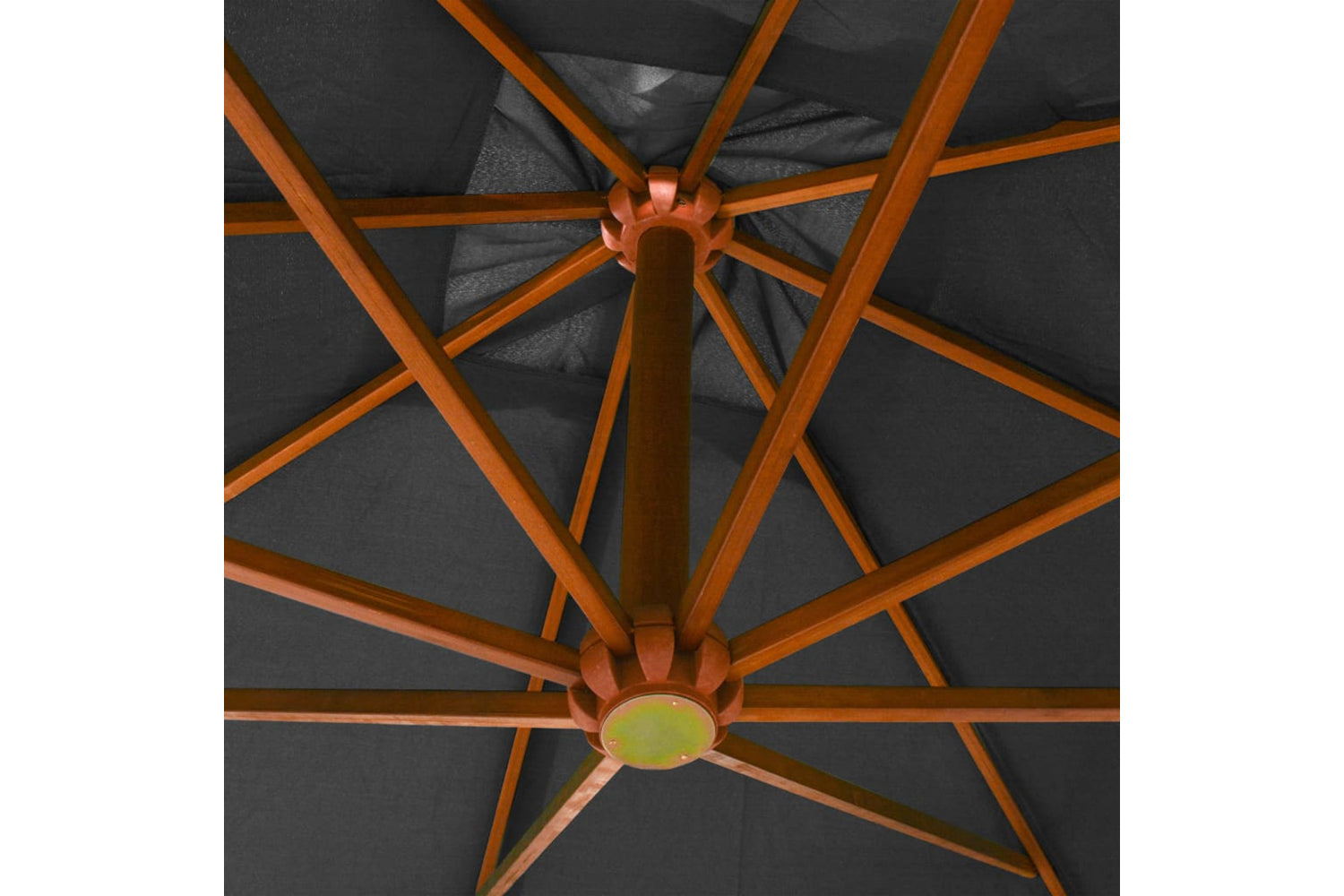 Vidaxl 313774 Hanging Parasol With Pole Anthracite 3x3 M Solid Fir Wood-4